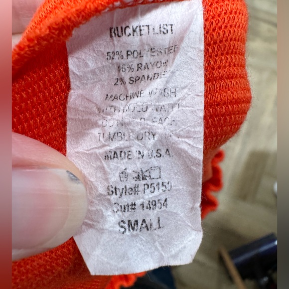 Bucket List Orange Wide Leg Pants size‎ Small - Picture 5 of 6